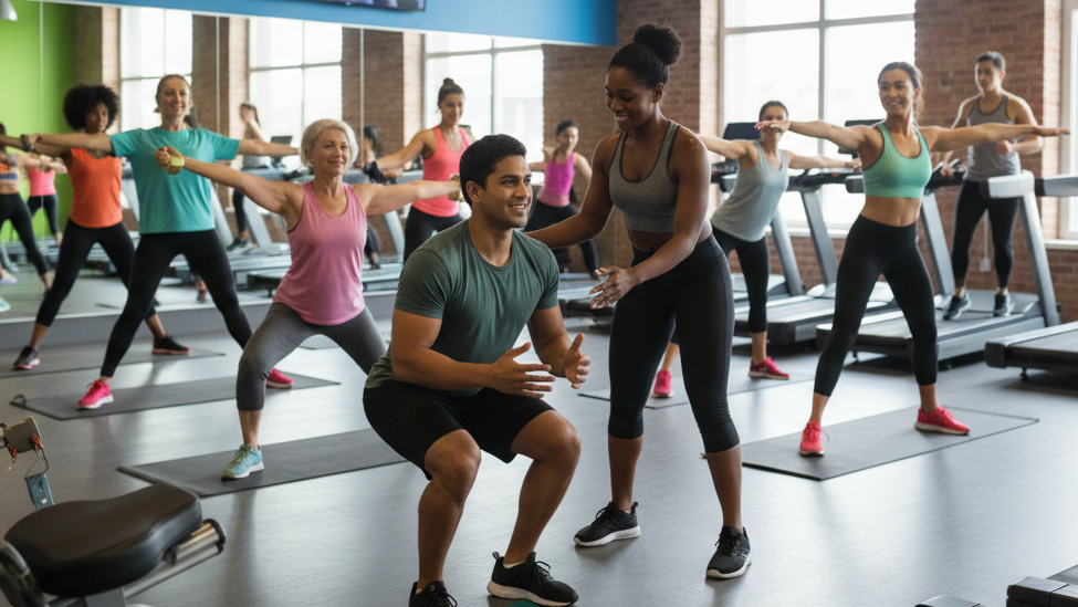 fitness instruction with diversity one on one plus class enviornment