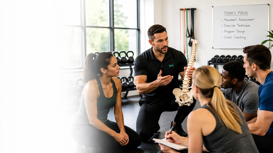 W.I.T.S. fitness instructor teaching practical skills to fitness certification students